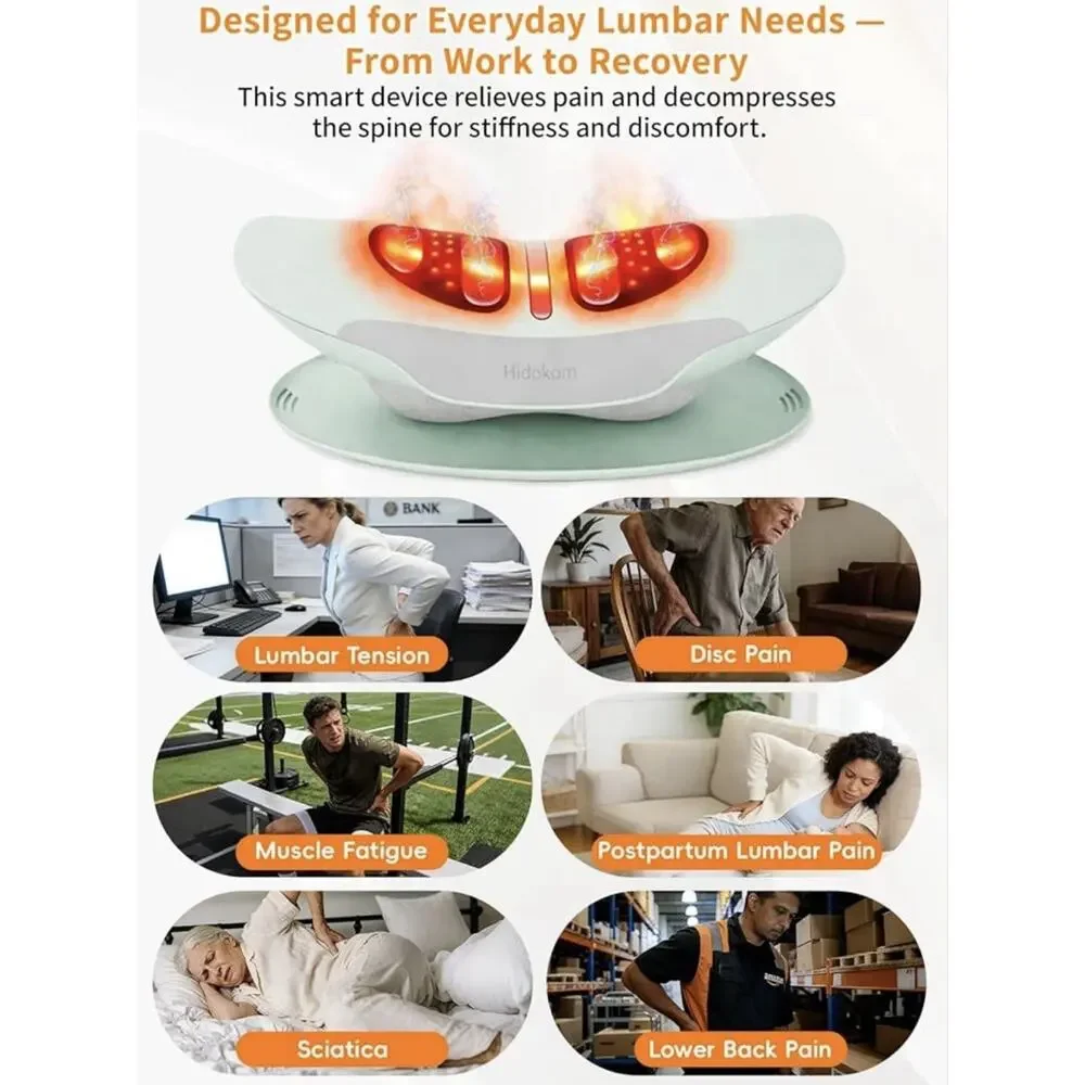 Open Box Hidokam Smart Lumbar Massager Heat EMS Back Pain Relief - Picture 5 of 8